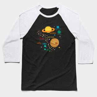 Solar System - outer space gifts with planets and asteroids Baseball T-Shirt